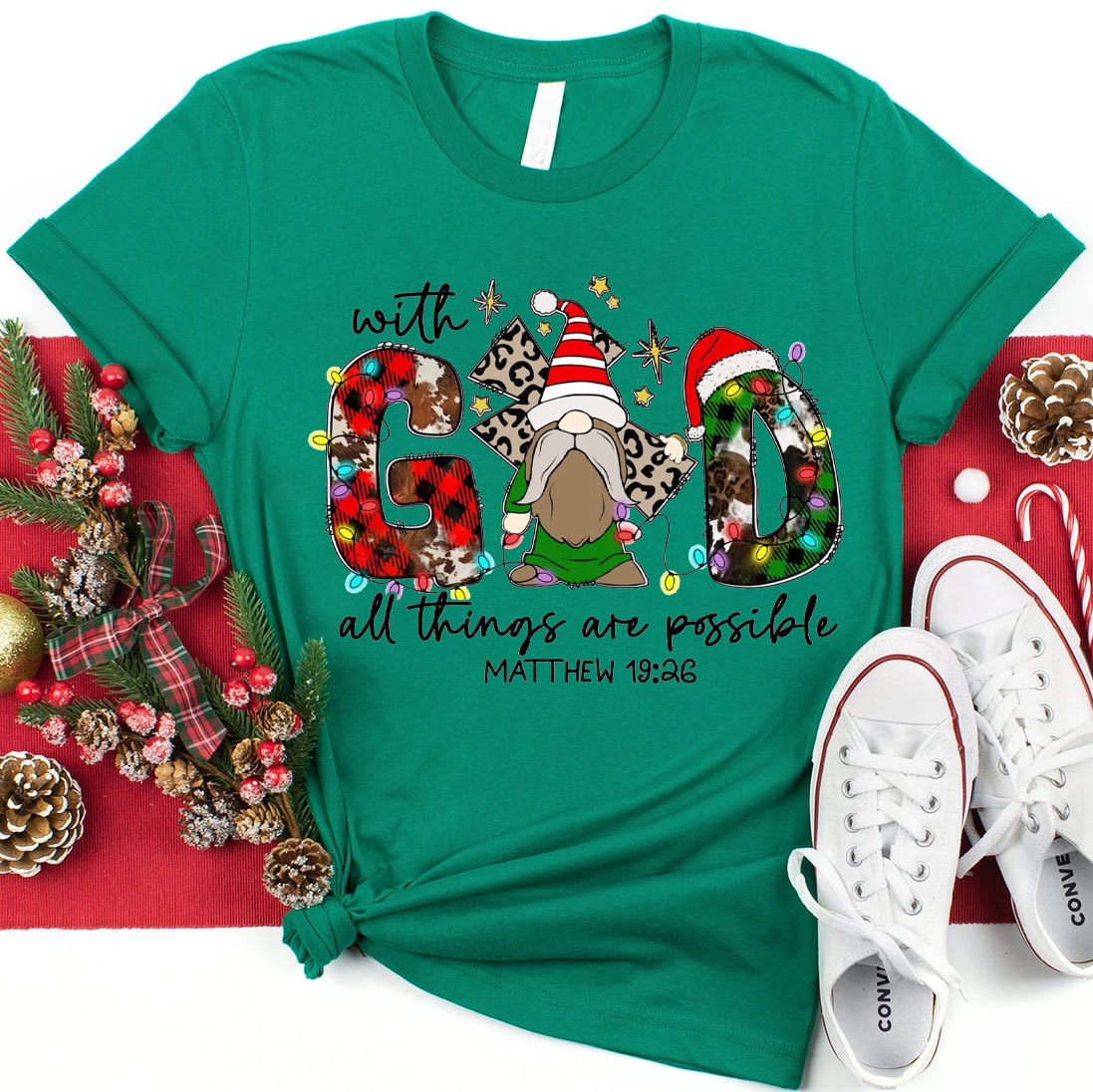 All Things Are Possible Matthew 1926 Christian T-Shirt